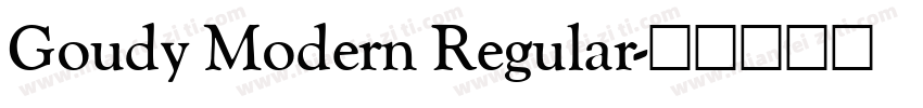 Goudy Modern Regular字体转换